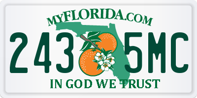 FL license plate 2435MC
