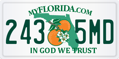 FL license plate 2435MD