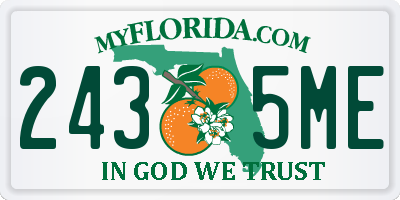 FL license plate 2435ME