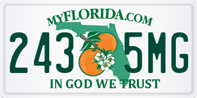 FL license plate 2435MG