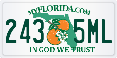 FL license plate 2435ML
