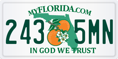 FL license plate 2435MN