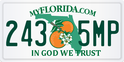 FL license plate 2435MP