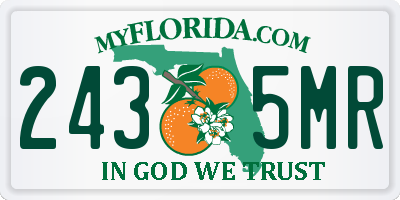 FL license plate 2435MR