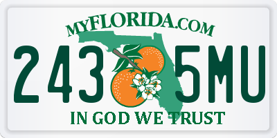 FL license plate 2435MU