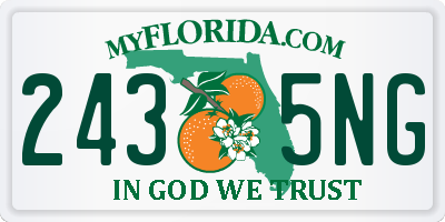 FL license plate 2435NG