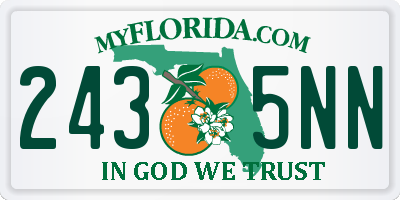 FL license plate 2435NN