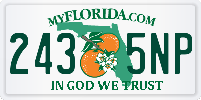 FL license plate 2435NP