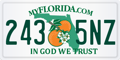 FL license plate 2435NZ
