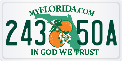 FL license plate 2435OA