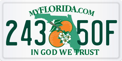 FL license plate 2435OF