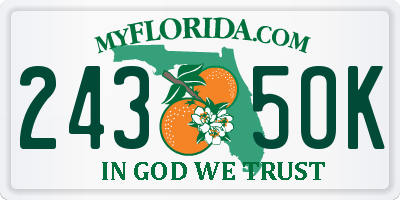 FL license plate 2435OK