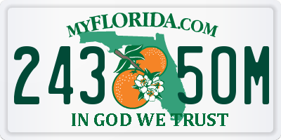FL license plate 2435OM