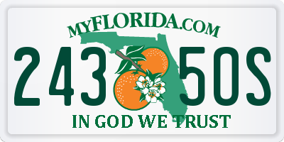 FL license plate 2435OS