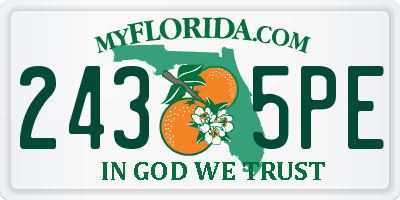 FL license plate 2435PE