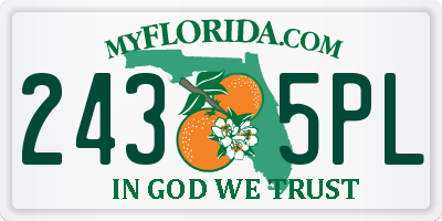 FL license plate 2435PL