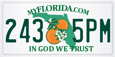 FL license plate 2435PM