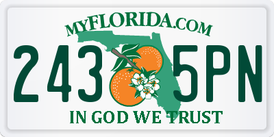 FL license plate 2435PN