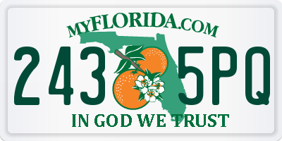 FL license plate 2435PQ