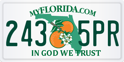 FL license plate 2435PR