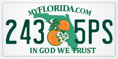 FL license plate 2435PS