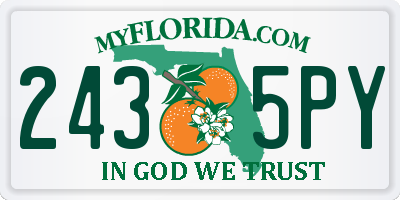 FL license plate 2435PY