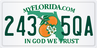 FL license plate 2435QA