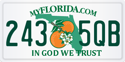 FL license plate 2435QB