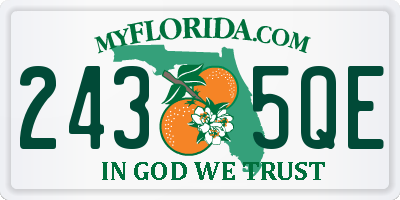 FL license plate 2435QE