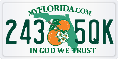 FL license plate 2435QK