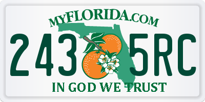 FL license plate 2435RC