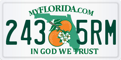 FL license plate 2435RM