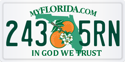 FL license plate 2435RN