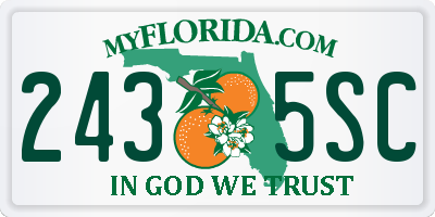 FL license plate 2435SC