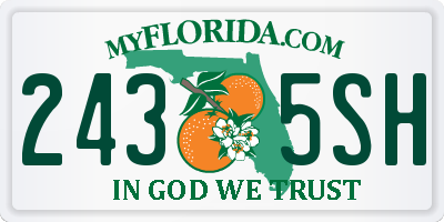 FL license plate 2435SH