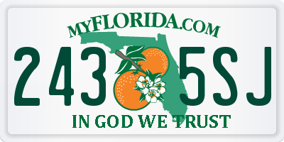 FL license plate 2435SJ