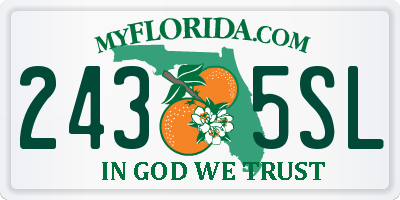 FL license plate 2435SL