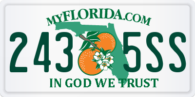 FL license plate 2435SS