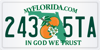 FL license plate 2435TA