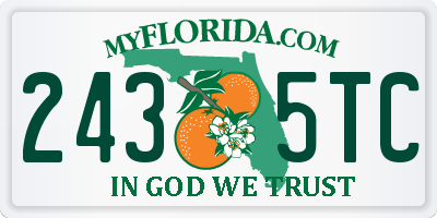 FL license plate 2435TC