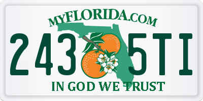 FL license plate 2435TI