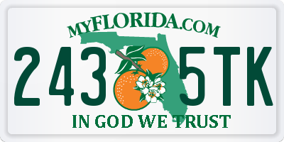 FL license plate 2435TK