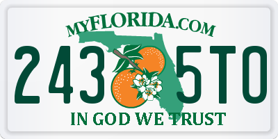 FL license plate 2435TO