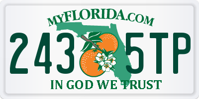 FL license plate 2435TP