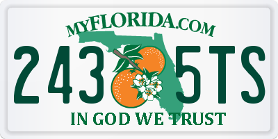 FL license plate 2435TS