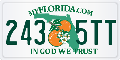 FL license plate 2435TT