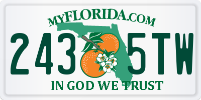 FL license plate 2435TW