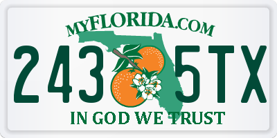 FL license plate 2435TX