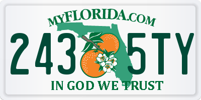 FL license plate 2435TY