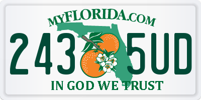 FL license plate 2435UD